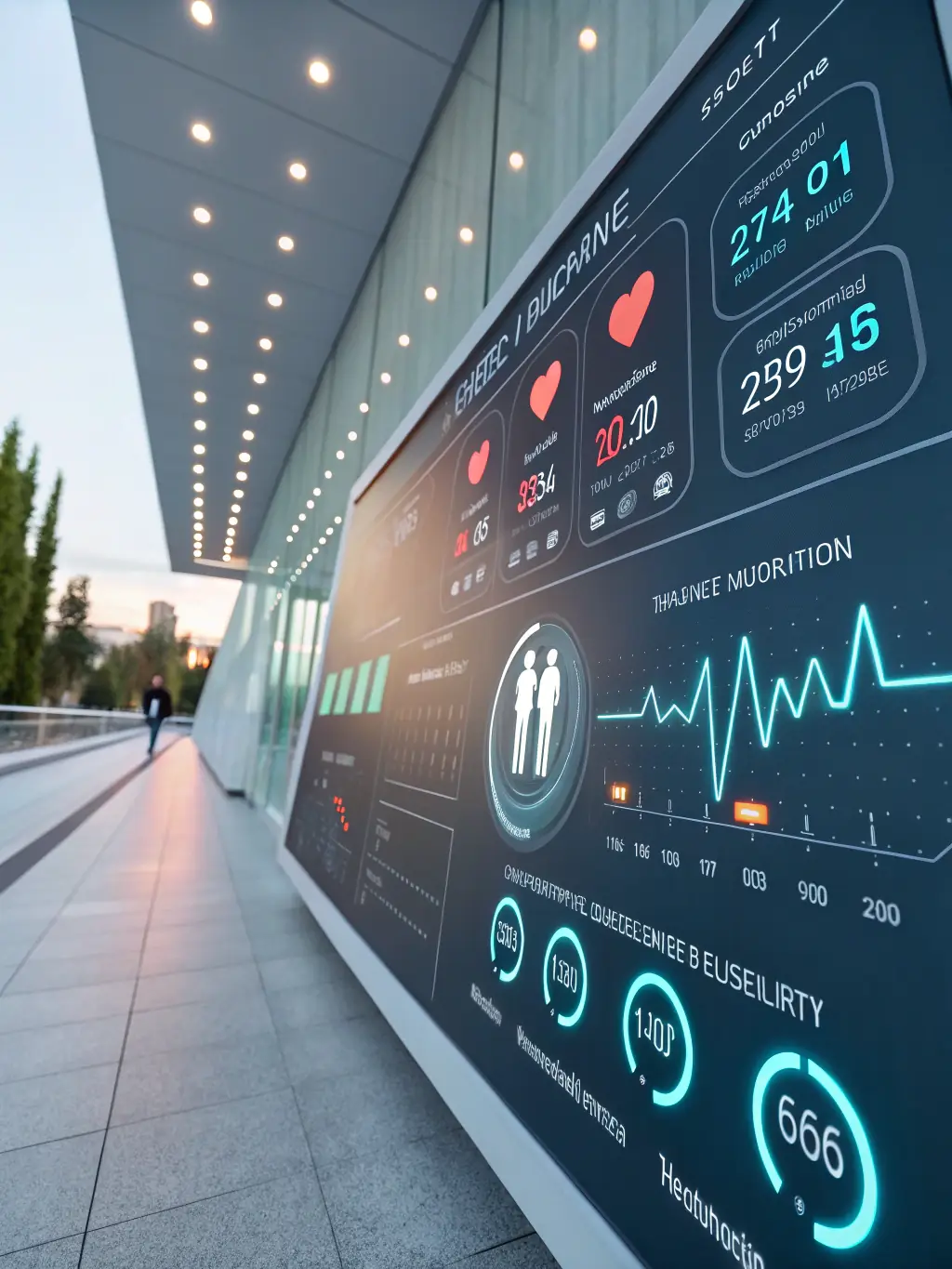 A close-up shot of a sleek, modern dashboard displaying real-time biometric data, such as heart rate variability and sleep cycles, within the D.SRUPT Digital Portal interface. The data is presented in an easily digestible format.